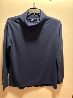 Lands' End Men's Deep Navy Turtleneck Sweater